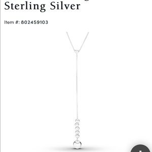 Pandora 27.6 silver drop necklace